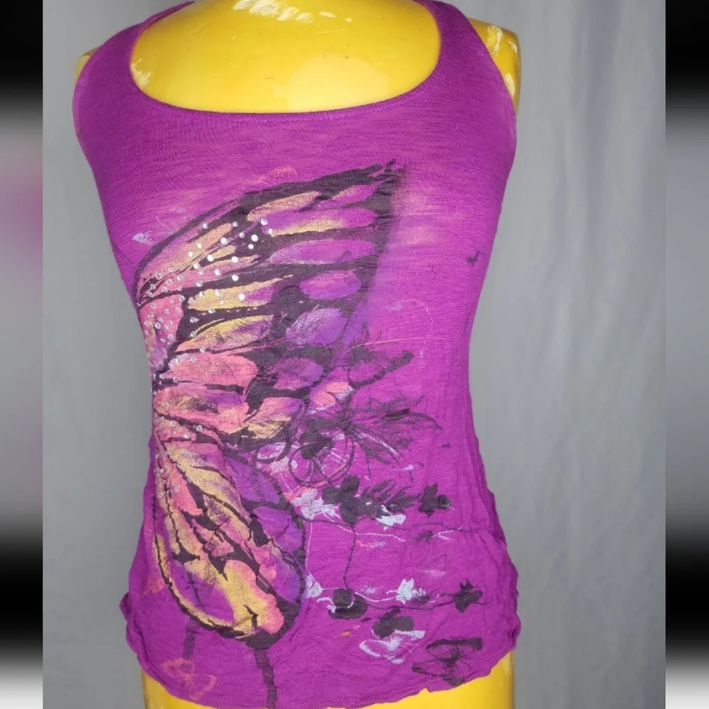 SOLD Twentyone purple racerback tank top - Picture 1 of 5